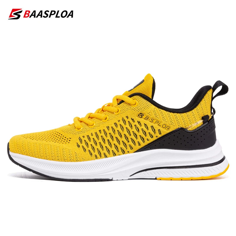 Baasploa Lightweight Running Shoes For Men New Men's Designer Mesh Casual Sneakers Lace-Up Male Outdoor Sports Tennis Shoes