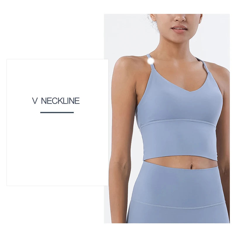 SOISOU S-XL Nylon Sports Bra Top Women Bralette Breathable Underwear Women Sports Leggings For Women Sexy Top Bra 10 Colors