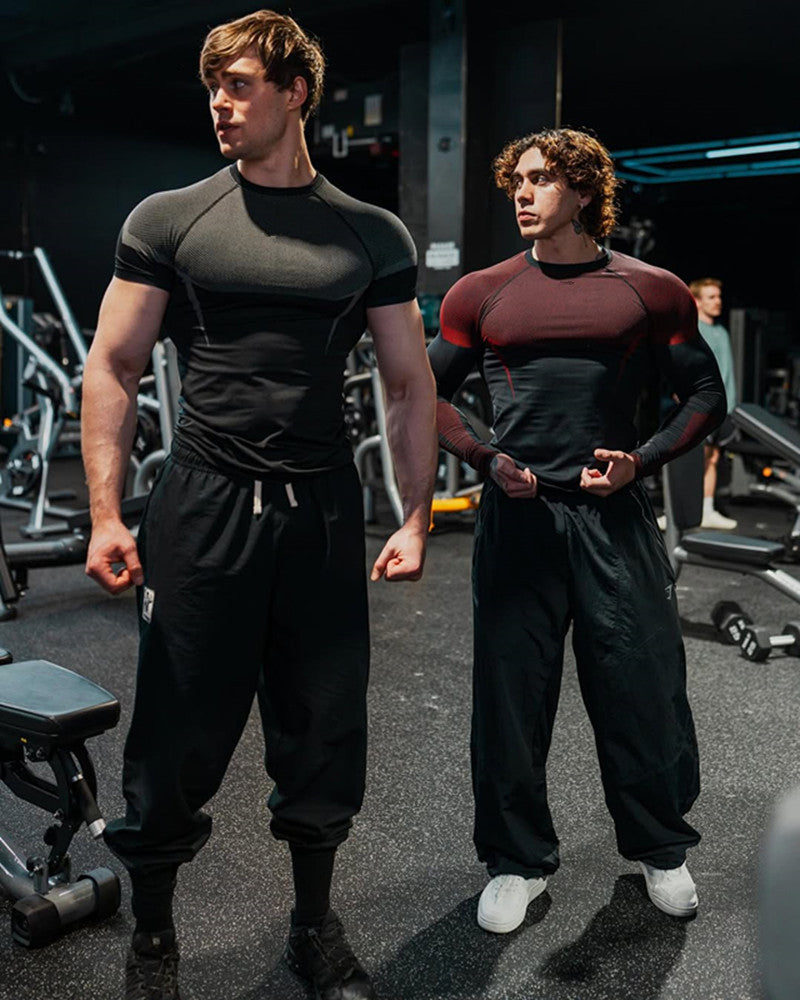 YOUNGLA's new American style running, sports and casual short-sleeved T-shirt for training and fitness, quick-drying, elastic an