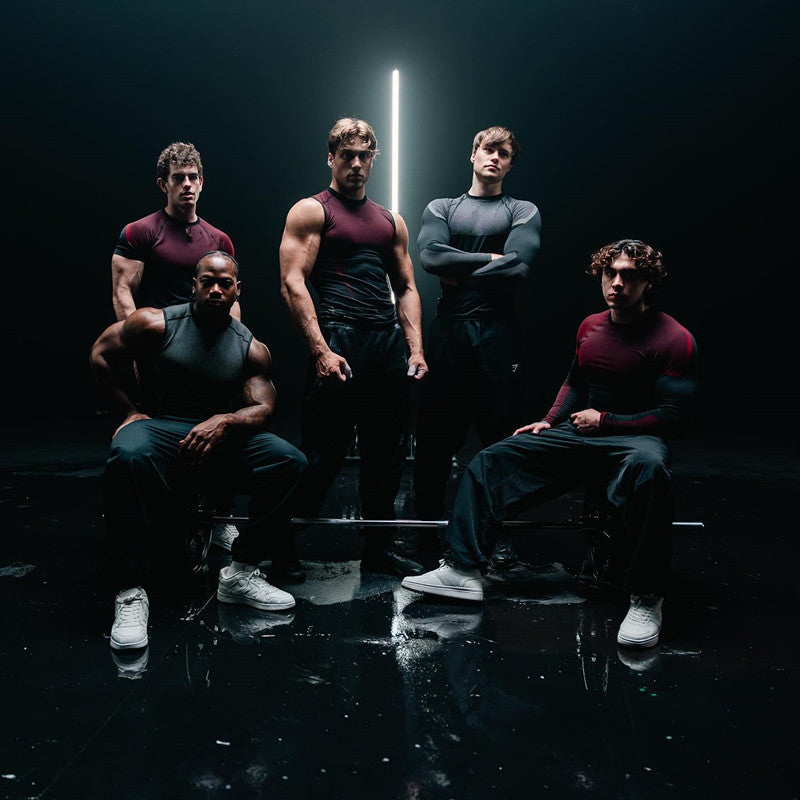 YOUNGLA's new American style running, sports and casual short-sleeved T-shirt for training and fitness, quick-drying, elastic an