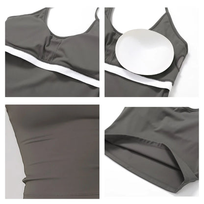 Hearuisavy Shockproof Yoga Vest Running Gym Tank Top Women Fitness Quick-Dry Workout Vest Female Sports Sleeveless Top Women