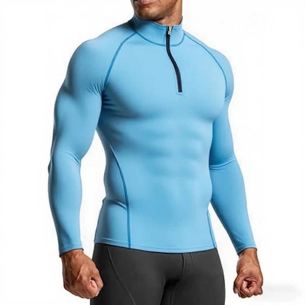 Men Sportswear Fitness Shirts Slim Long sleeve Gym T-shirt Running Top Tee Tights Training Compression Clothes Sport T Shirt Men