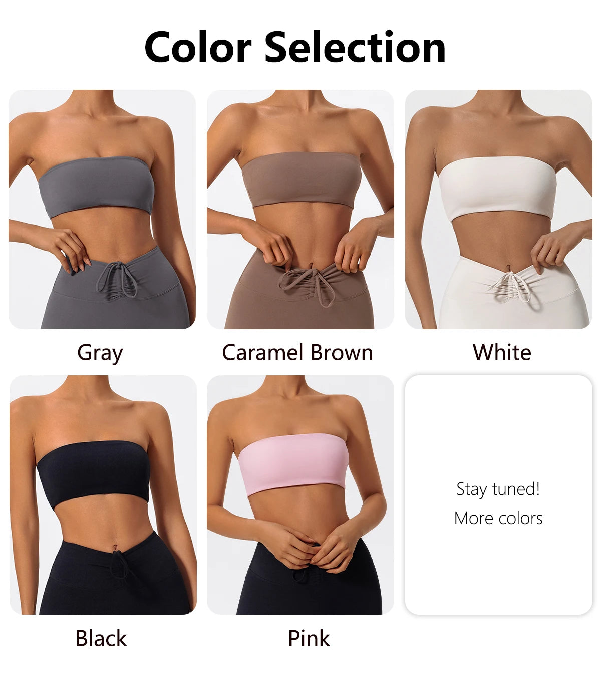 Strapless  Sports Bra Gym Top Women Quick-Drying Yoga Clothes Women Tube Top Fitness Chest Wrap Underwear Workout Bra Female