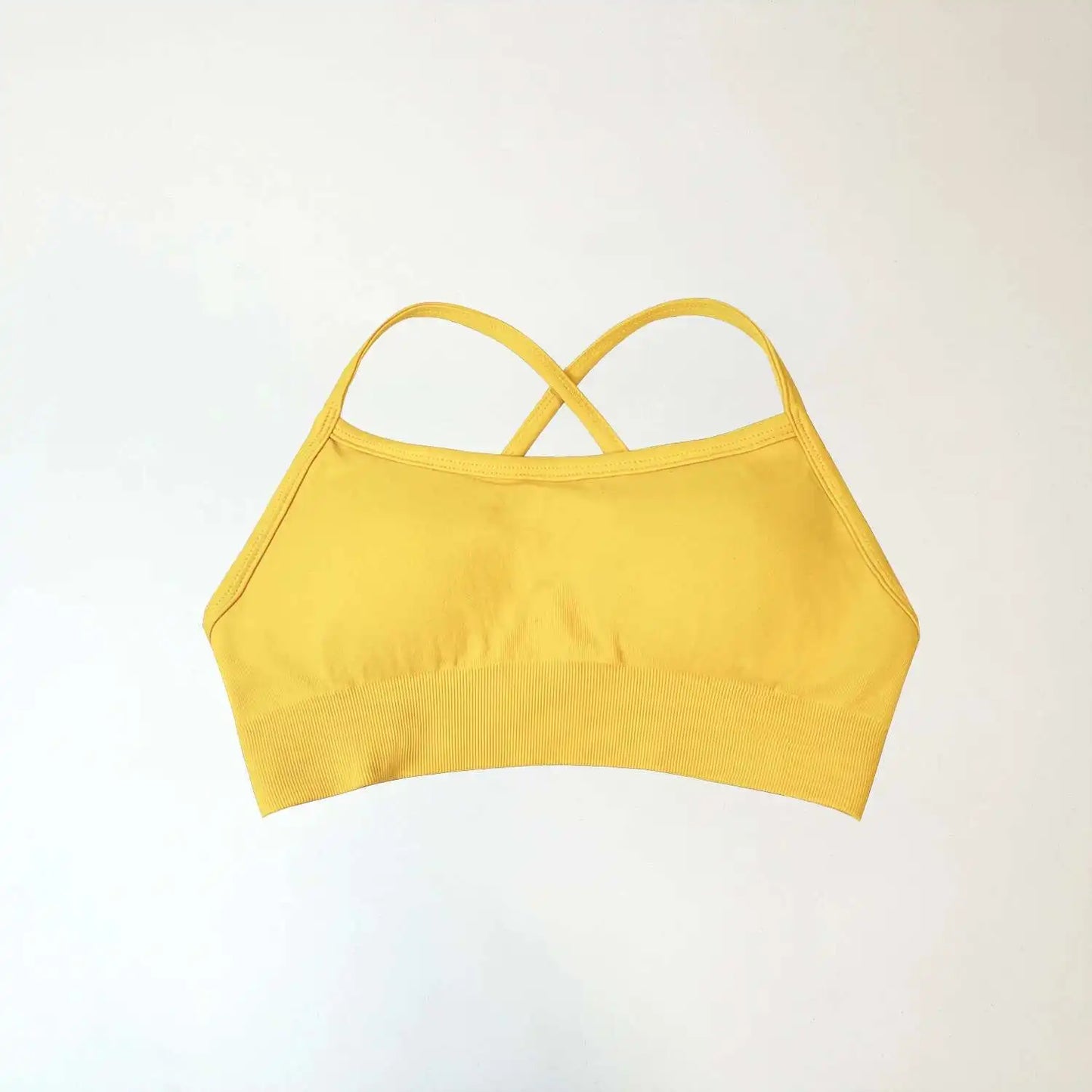 NCLAGEN Sports Bra Backless Fitness Underwear Back Cross Push-up Gym Crop Top Women Training Clothes Running Seamless Bras