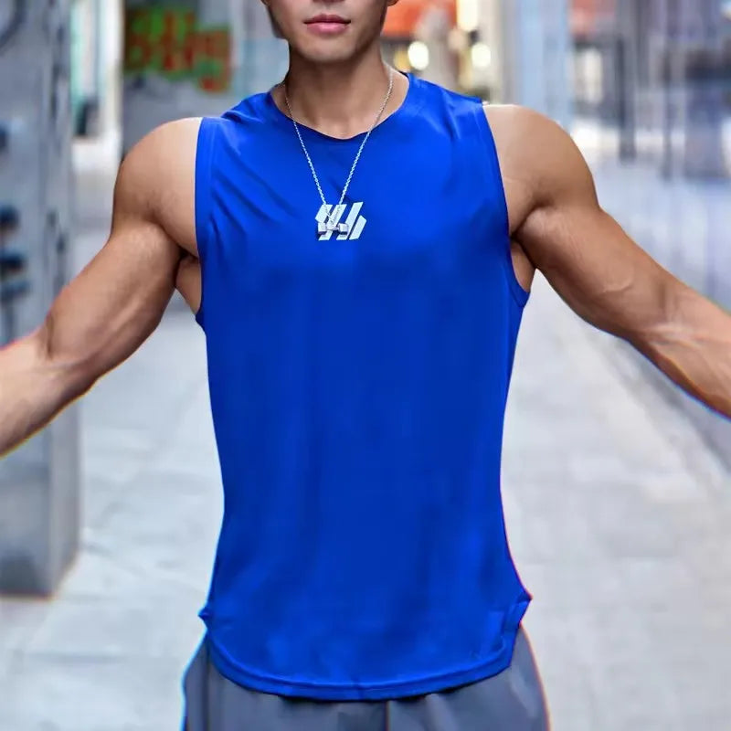 2025 newest Summer Gym Vest High Quality mesh Shirt Sleeveless T-shirts Men Tank Tops basketball running Fitness Sports Vest men