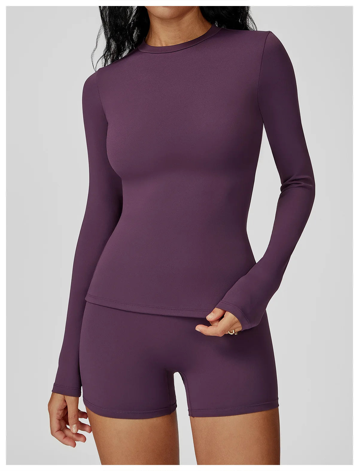 JUREN Yoga Shirts For Women Long Sleeve Fitness Running Push Up Gym Shirts Female Workout Breathable High Elastic Sports Top