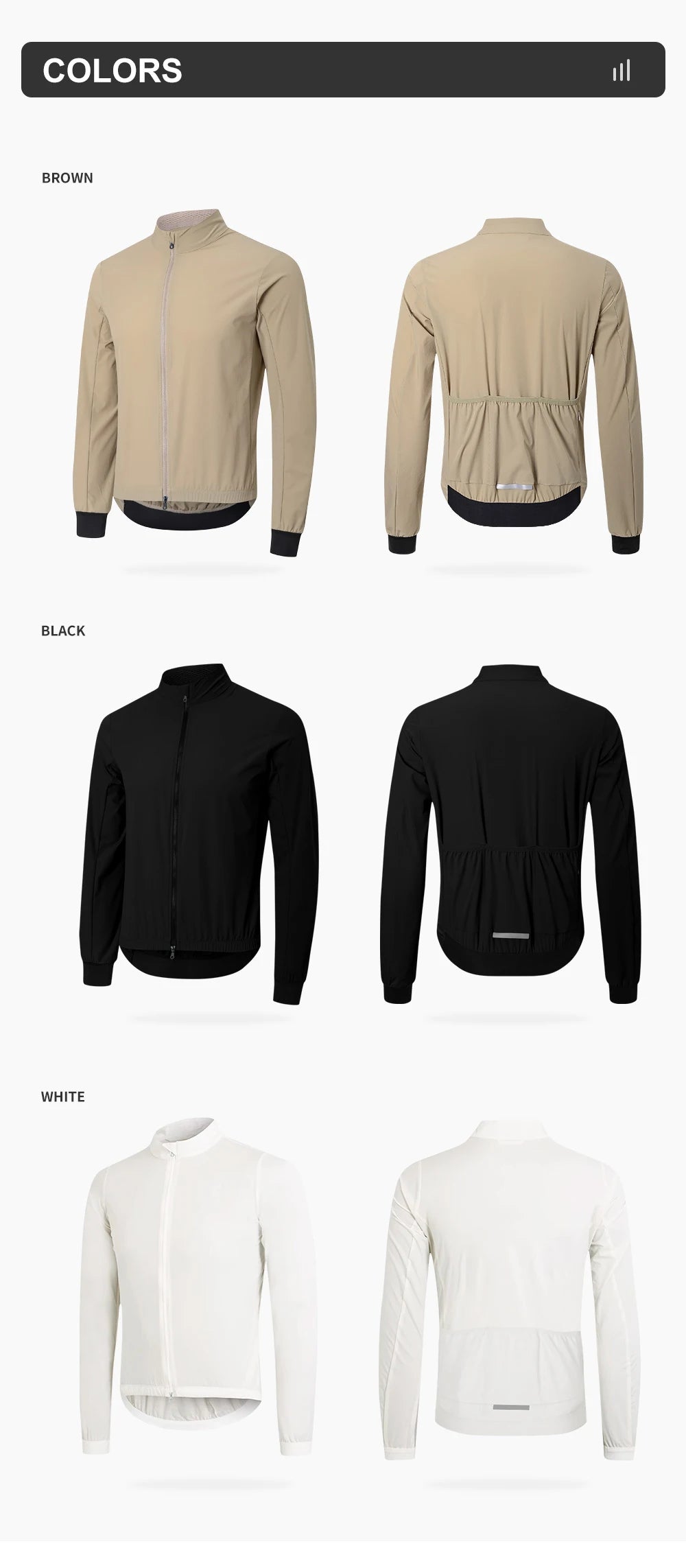 HISERWA Men Cycling Jacket Windproof Waterproof Lightweight Long Sleeve Mountain Bike Jacket Motorcycle Jacket Cycling Clothing