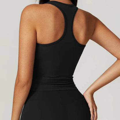 Hearuisavy Shockproof Yoga Vest Running Gym Tank Top Women Fitness Quick-Dry Workout Vest Female Sports Sleeveless Top Women