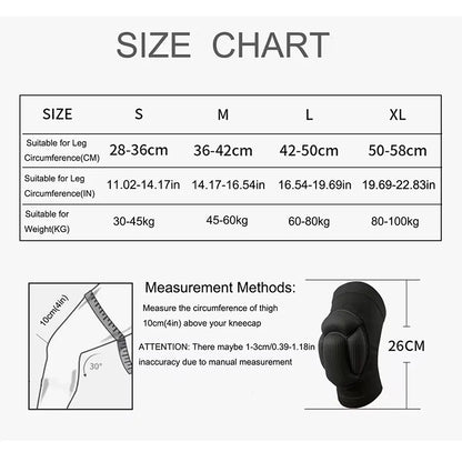 1Pair Thickened Protection Sports Kneepad Gym Support Fitness Gear Gear Basketball Brace Protector Male/Female Non Slip Pads
