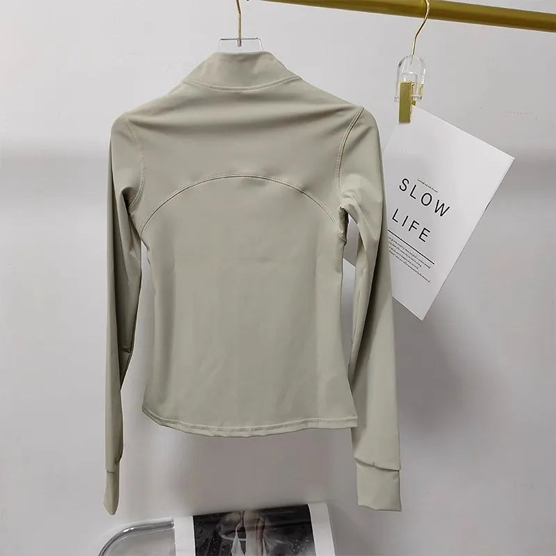 Women's Sports jackets Quick-drying Running Training Coat Fitness Top Gym Jacket Long Sleeve Sports Jacket Workout Sweatshirt