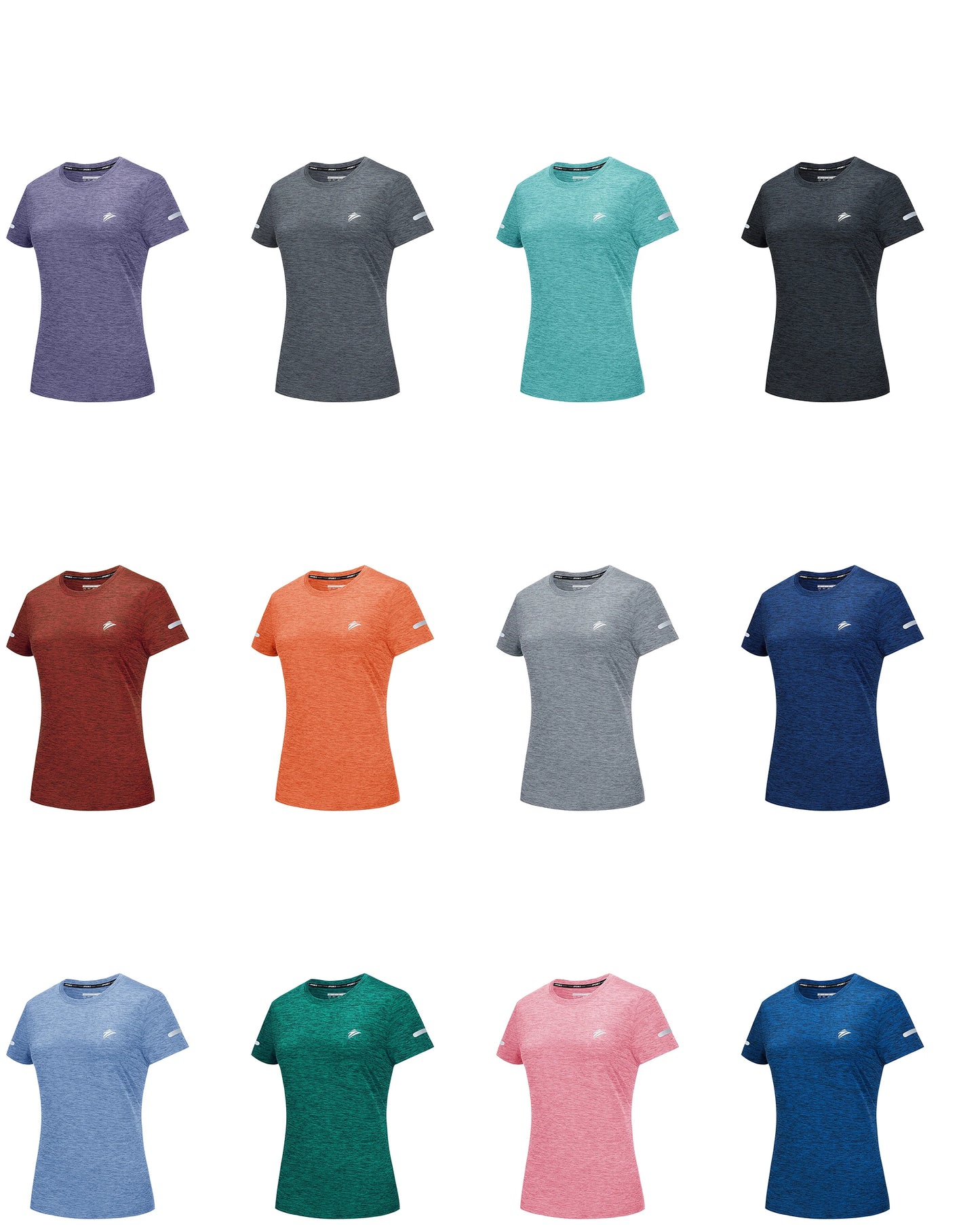 TACVASEN Elastic Moisture Wicking Summer T-shirts Women's Casual T-shirts Crew Neck Workout Running Shirts Sports Tee Gym Tops