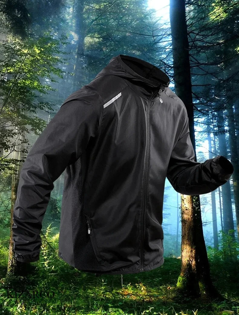2025 Running Jacket Spring Reflective Gym Hooded Men Coat Jogging Gradient Color Sportswear Breathable Male Jackets Women