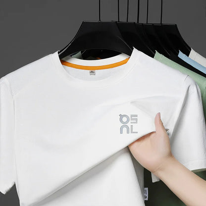 Designer Brand Men's Printed O-neck T-shirt Fashionable Casual Sports Short Sleeved Breathable Cool Luxurious Top Men's Clothing