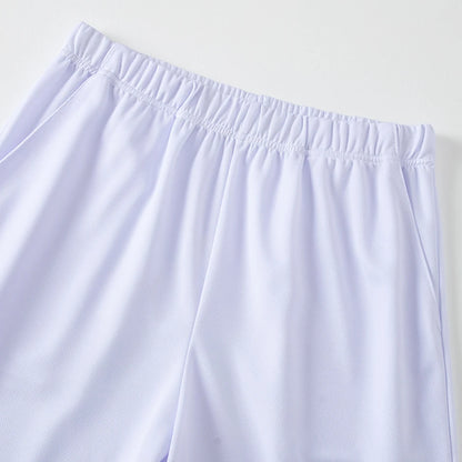 2-Piece Men's Summer Quick drying Sports Suit Loose And Breathable Short Sleeved T-shirt Running And Fitness Black Pocket Shorts