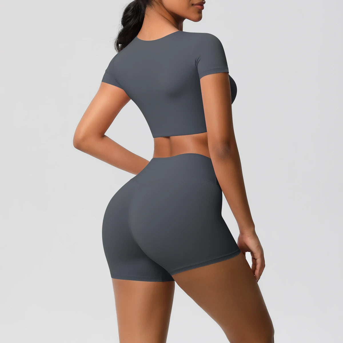 Workout Sportswear 2Pcs Piece Female Women Active Wear Sports Tank Top Women Gym Workout Leggins Booty Bum Leggins