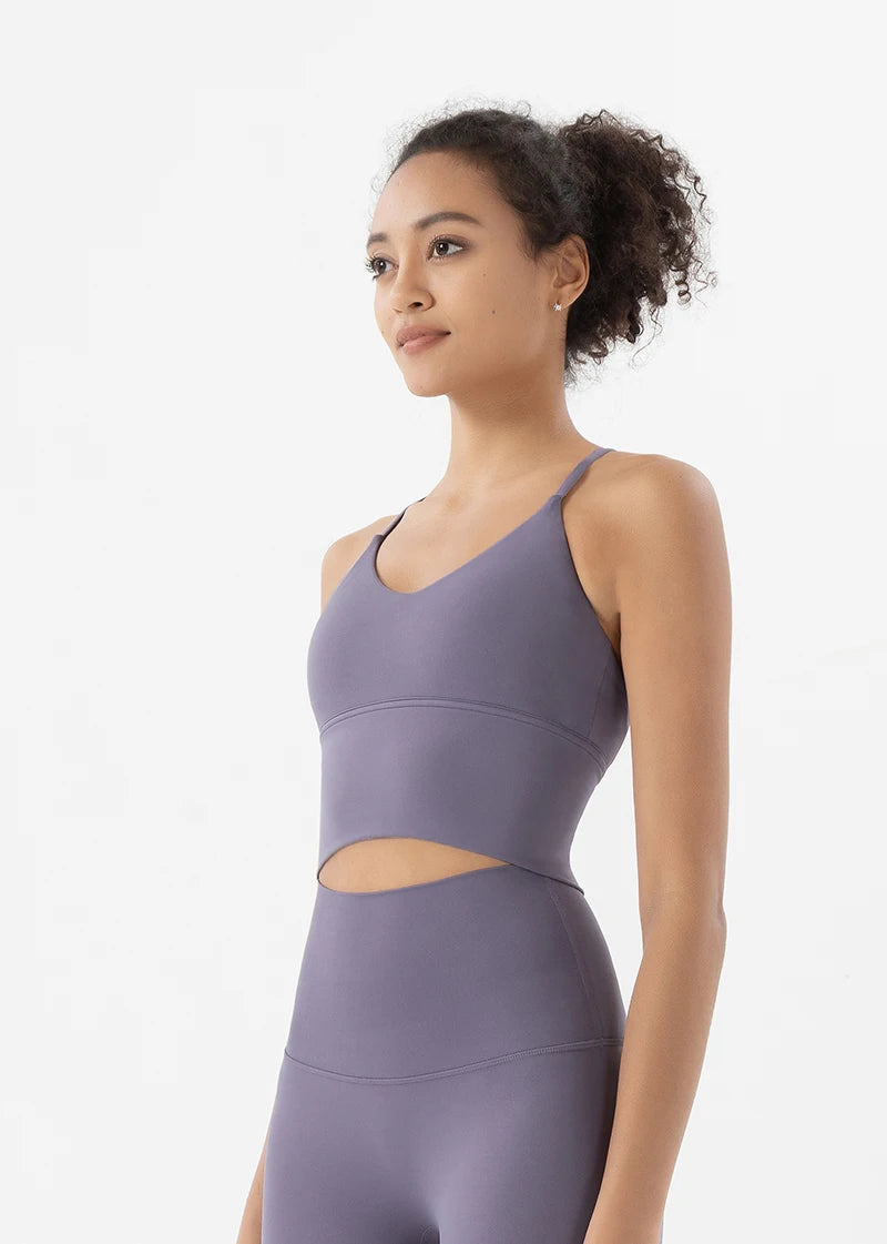 SOISOU S-XL Nylon Sports Bra Top Women Bralette Breathable Underwear Women Sports Leggings For Women Sexy Top Bra 10 Colors