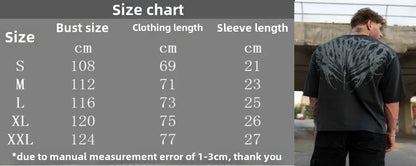 Loose Fit Men's T-Shirt American Trendy Brand Cotton Blend Short Sleeve Fitness Sporty Summer Casual Wear Dry Fast T-Shirt
