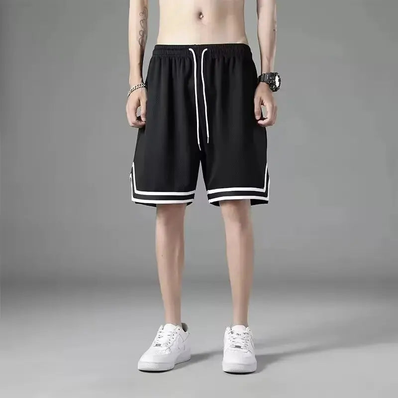1pcs Summer Men's Sport Basketball Shorts Large Size Male Mesh Quick Dry Gym Shorts Fitness Joggers Casual Breathable Short Pant