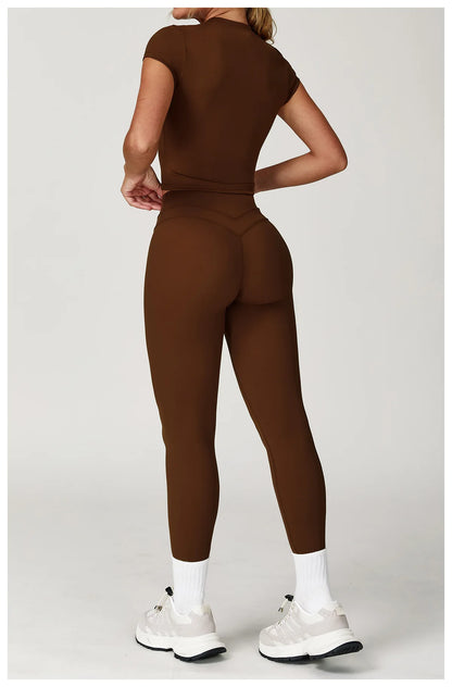 Sports T-shirt Women's Top Yoga Shirts Quick Dry Running Tops Tights Push Up Workout Gym Clothes Short Sleeve Fitness Sports Top