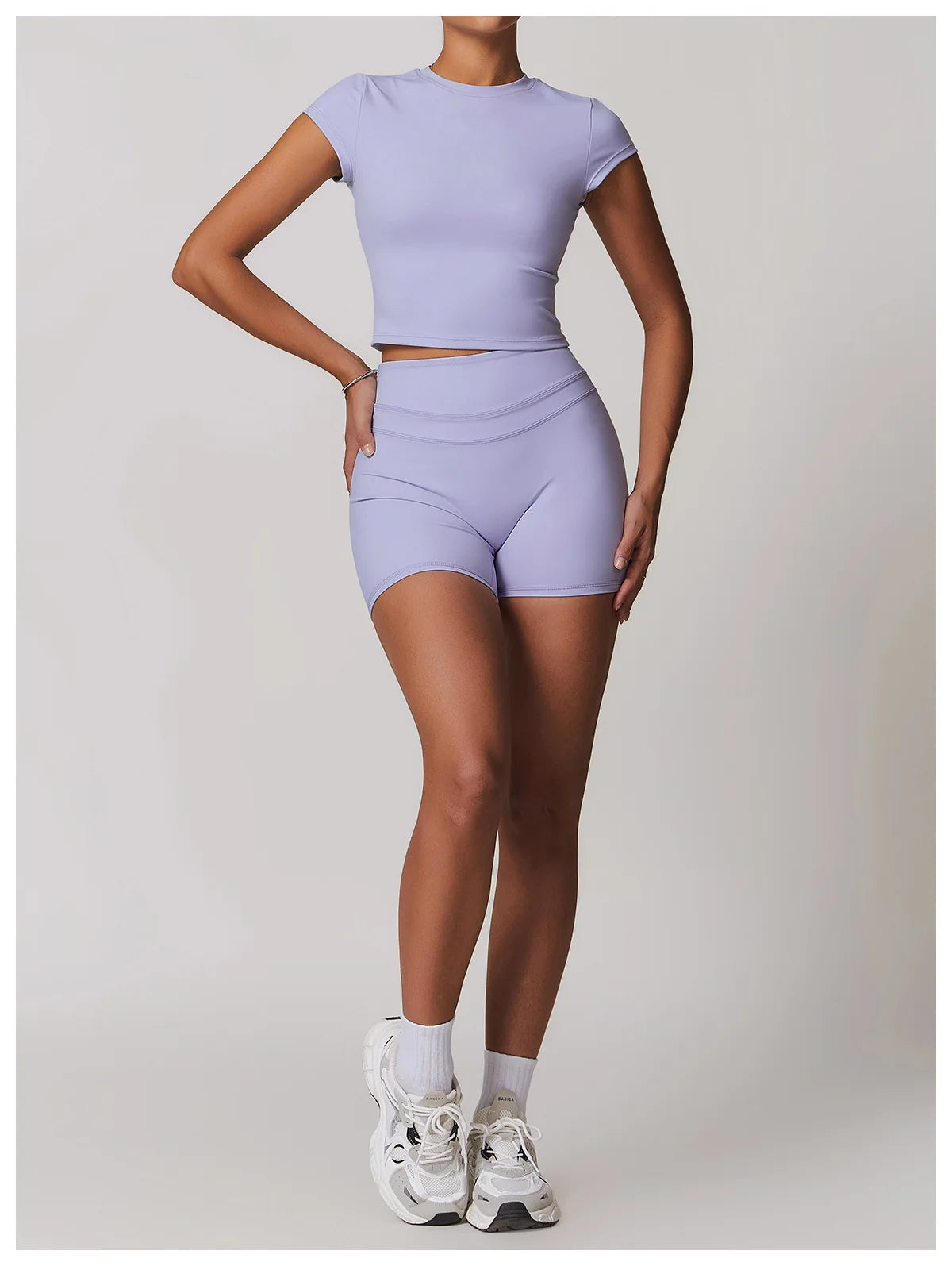 Hearuisavy Casual T-shirt Female Fitness Gym Top Yoga Clothing Sports Short-Sleeved Shirt Women Quick-Dry Workout Shirt Women