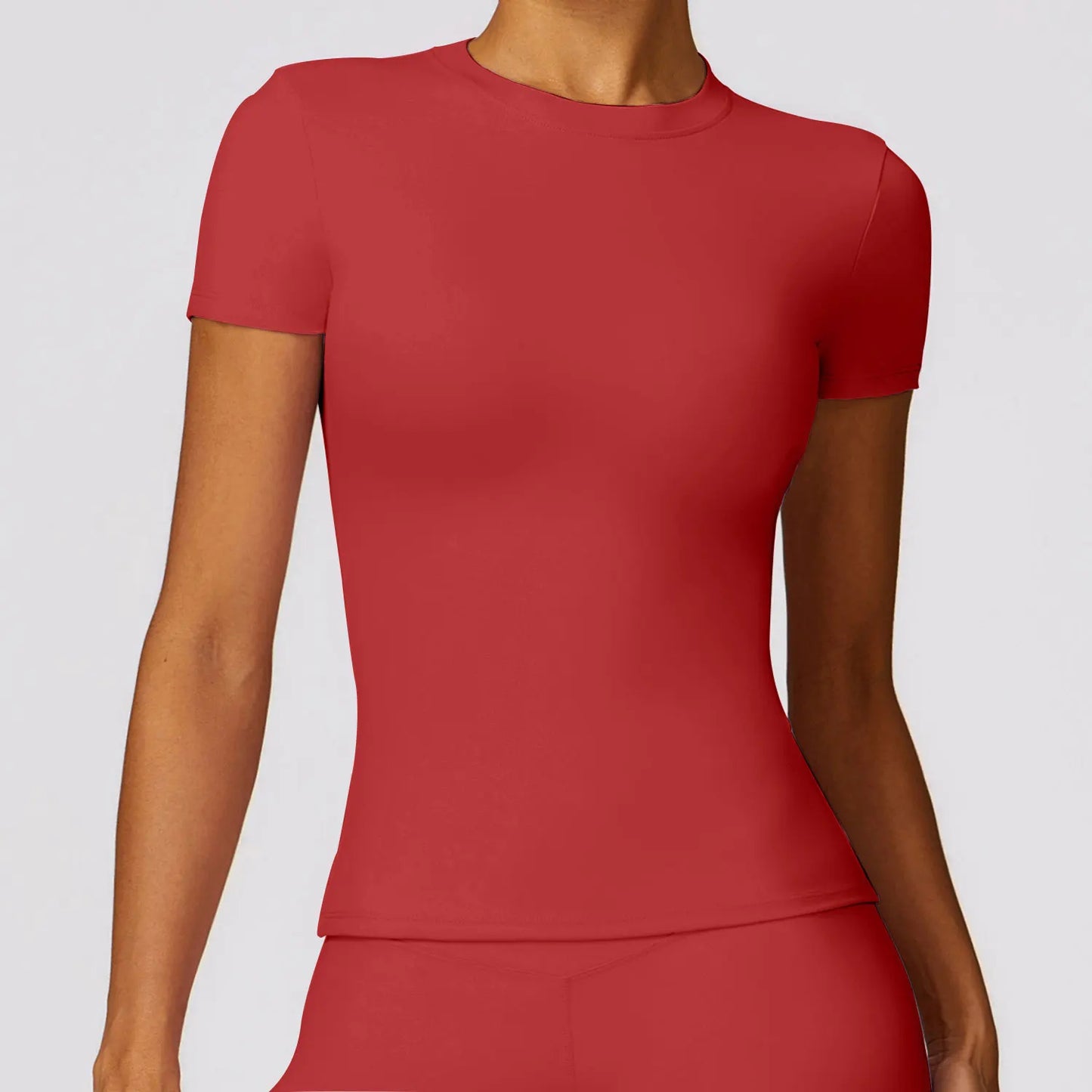 HGC Women's Sports T Shirt Summer Short Sleeve Running  Round Neck Breathable Stretchy GYM Yoga Slim Fitness Active Top Tee