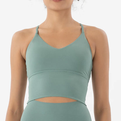 SOISOU S-XL Nylon Sports Bra Top Women Bralette Breathable Underwear Women Sports Leggings For Women Sexy Top Bra 10 Colors