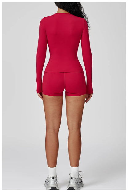 Yoga Shirts Women Long Sleeve Fitness Running Gym Clothes Workout Dry Fit Breathable Slim Fit High Elastic Sport Top Women's Top