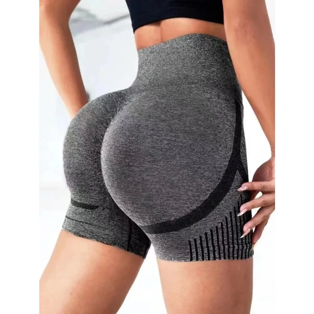 Women Yoga Shorts High Waist Workout Shorts Fitness Yoga Lift Butt Fitness Ladies Yoga Gym Running Short Pants Sportswear