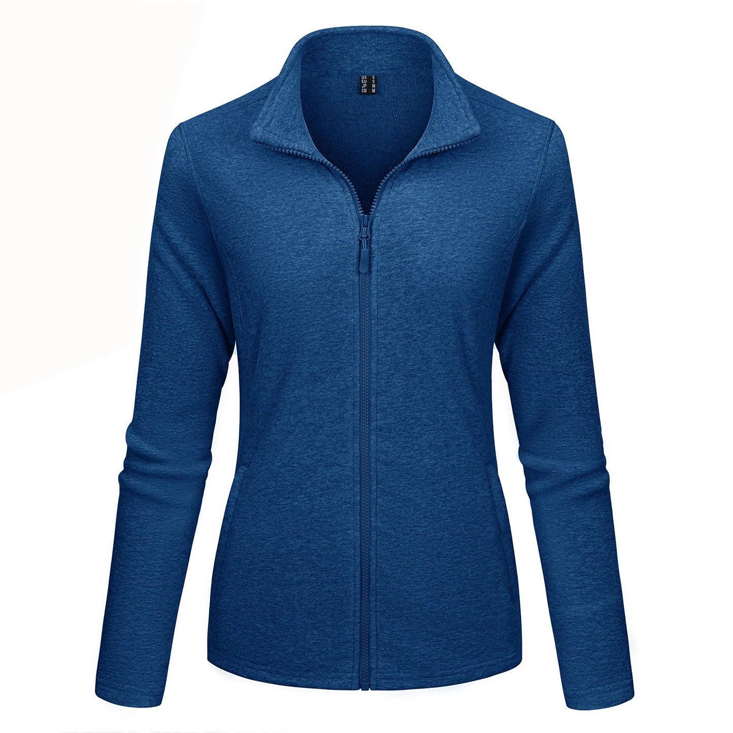 TACVASEN Lightweight Full Zip Fleece Jackets Spring/Autumn Womens Turtleneck Sweater Sports Warm Sweatshirts Thermal Casual Tops