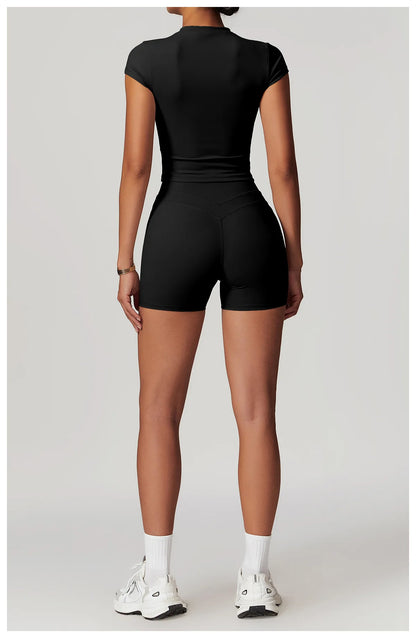 Sports T-shirt Women's Top Yoga Shirts Quick Dry Running Tops Tights Push Up Workout Gym Clothes Short Sleeve Fitness Sports Top