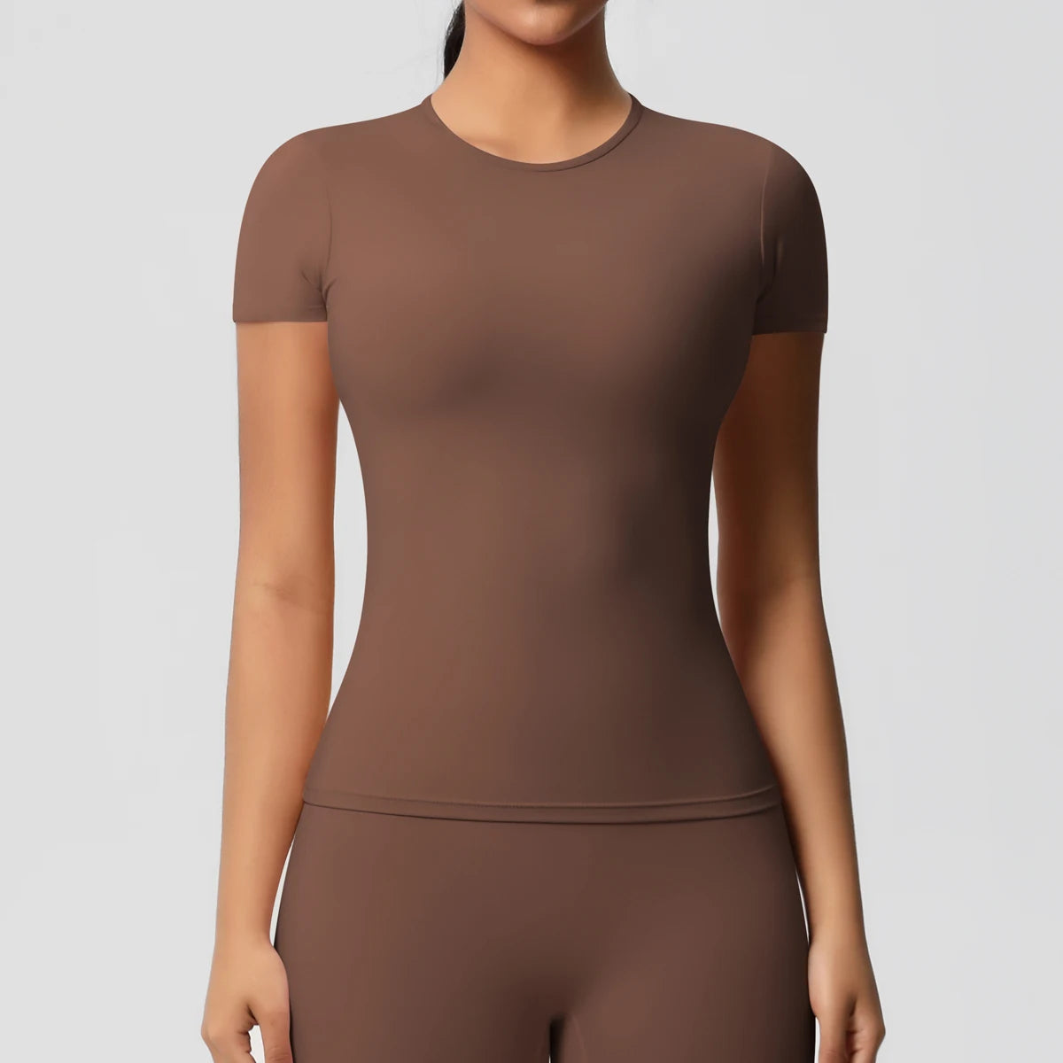 Workout Dry Fit Breathable High Elastic Sports Top Gym Fitness Wear T-shirt Women Casual Outdoor Top