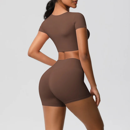 Workout Sportswear 2Pcs Piece Female Women Active Wear Sports Tank Top Women Gym Workout Leggins Booty Bum Leggins