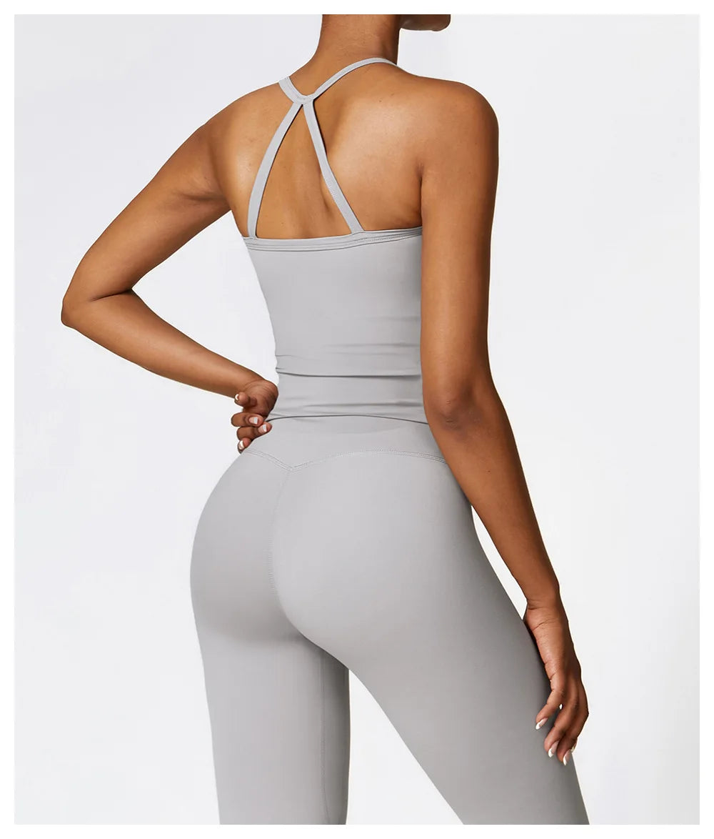 Women Cross Back Yoga Sports Bra Breathable Shock Proof Gym Workout Fitness Push up Top Yoga Running Active Sportswear Vest Bra