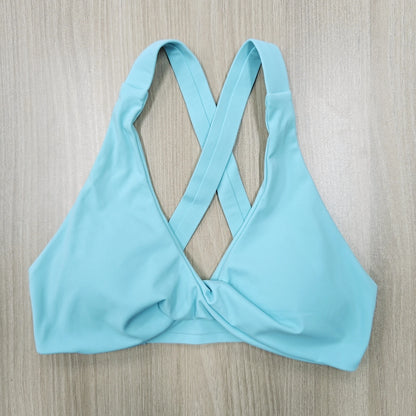 SHINBENE Women's Twist Workout Sports Bras Back Cross Padded Low Impact Fitness Bra Yoga Crop Tops