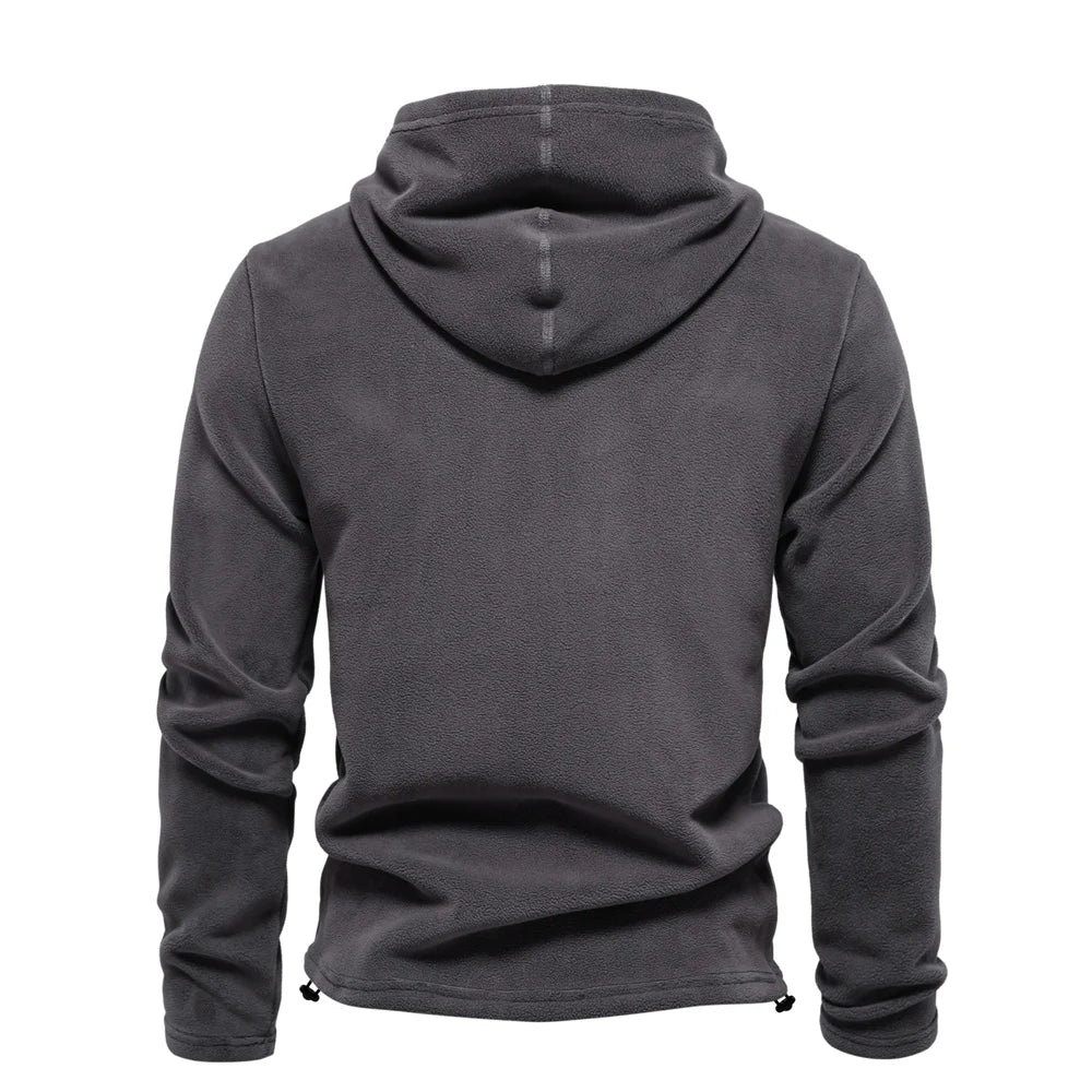 AIOPESON Brand Quality Thicken Warm Fleece Jacket for Men Zipper Neck Pullover Men's Sweatshirt Soft Shell Mens Jacket