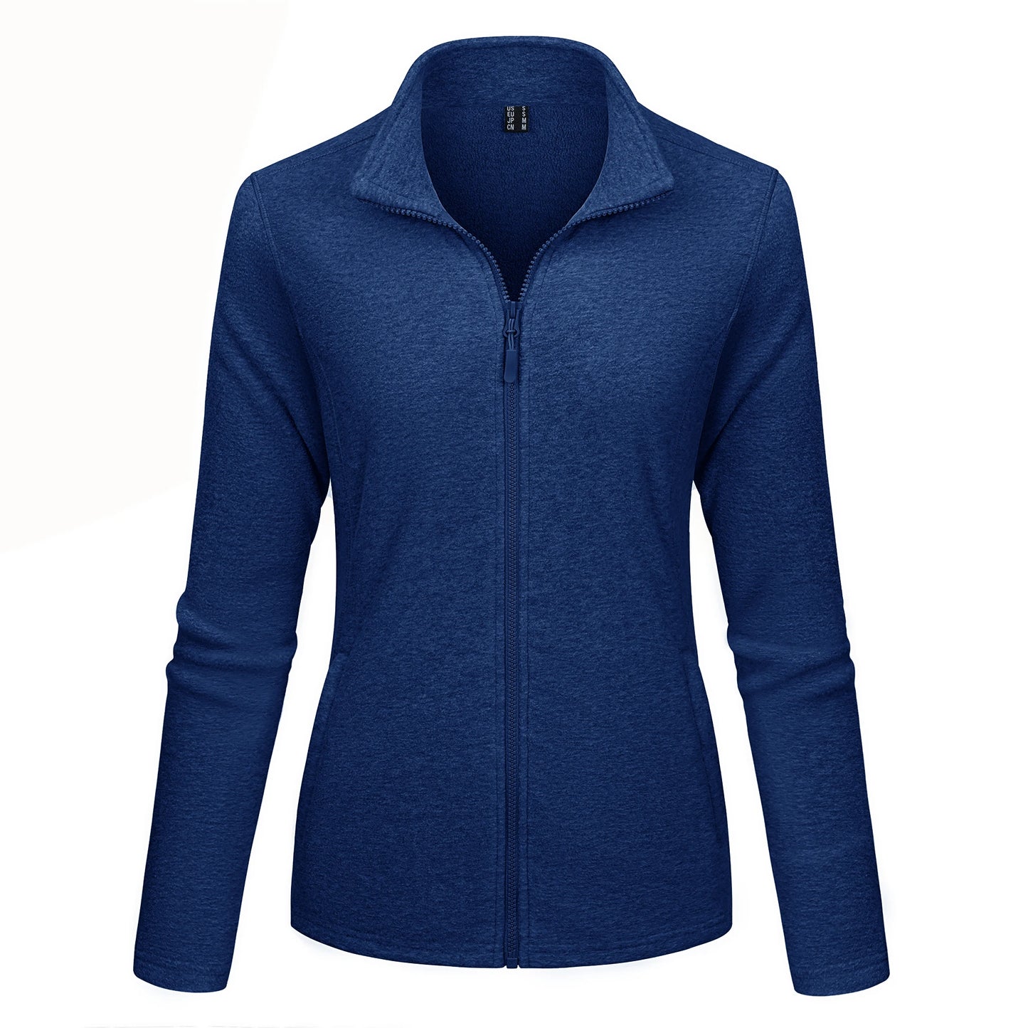 TACVASEN Lightweight Full Zip Fleece Jackets Spring/Autumn Womens Turtleneck Sweater Sports Warm Sweatshirts Thermal Casual Tops