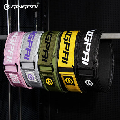 1Pcs Gym Weightlifting Belt Adjustable Waist Back Support Squat Dumbbell Barbell Deadlifts Training Fitness Black Pink Grey