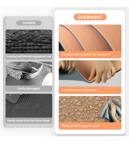 WESTTUNE Yoga Mat Non Slip, Eco Friendly Pilates Fitness Mats Anti-Tear Exercise Yoga Mat with Carrying Strap and Bag for Women