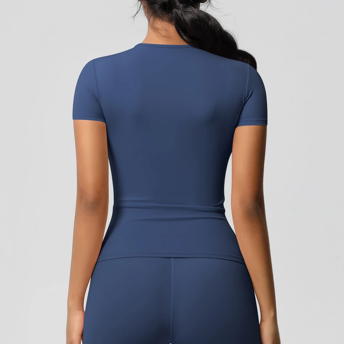 Workout Dry Fit Breathable High Elastic Sports Top Gym Fitness Wear T-shirt Women Casual Outdoor Top