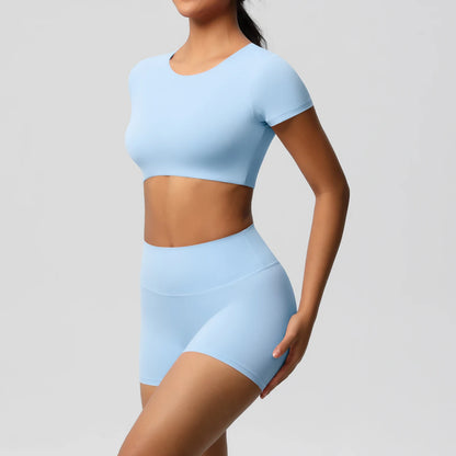 Workout Sportswear 2Pcs Piece Female Women Active Wear Sports Tank Top Women Gym Workout Leggins Booty Bum Leggins