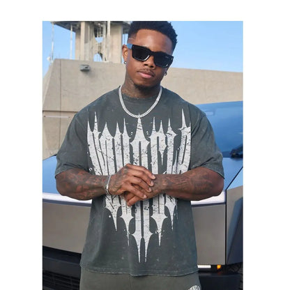 Men T-shirts Summer New Sports Leisure Cotton Round Neck Fashion Loose And Comfortable Clothing Gym Running Shirts man