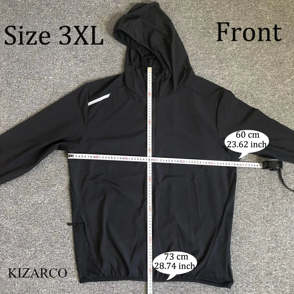 2025 Running Jacket Spring Reflective Gym Hooded Men Coat Jogging Gradient Color Sportswear Breathable Male Jackets Women