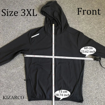2025 Running Jacket Spring Reflective Gym Hooded Men Coat Jogging Gradient Color Sportswear Breathable Male Jackets Women