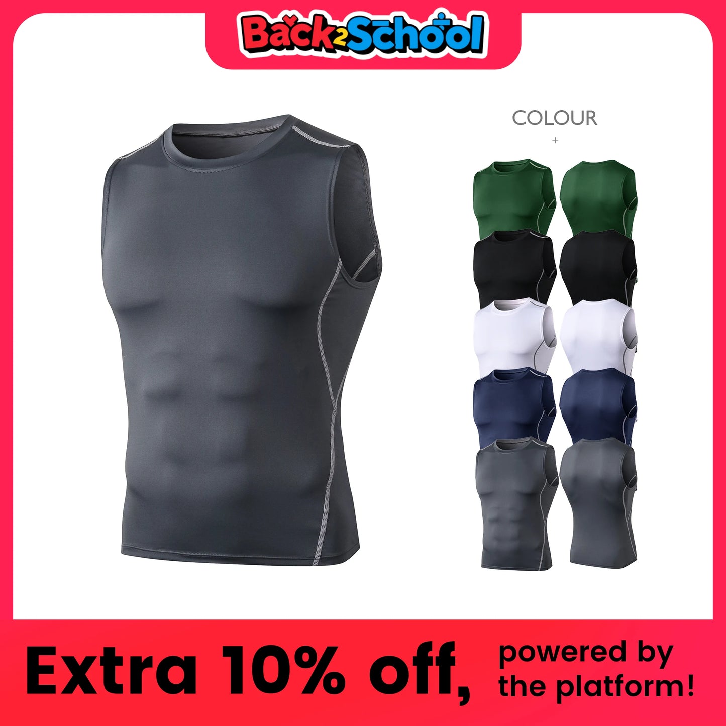 Men Quick Dry Running T-Shirts Compression Sleeveless Quick-drying Jersey training shirt Gym Mens Tank Top