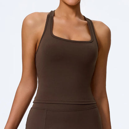 Hearuisavy Shockproof Yoga Vest Running Gym Tank Top Women Fitness Quick-Dry Workout Vest Female Sports Sleeveless Top Women