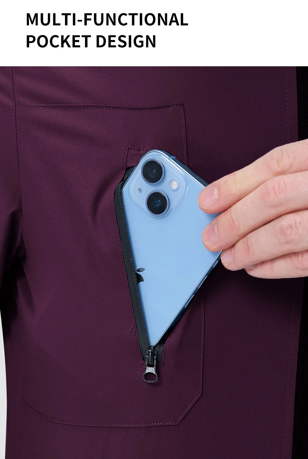 HISERWA Men Cycling Jacket Lightweight Breathable Anti-UV Cycling Windbreaker High Quality MTB Road Bike Jersey 2-Way Zipper