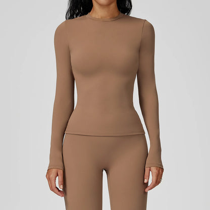 Yoga Shirts Women Long Sleeve Fitness Running Gym Clothes Workout Dry Fit Breathable Slim Fit High Elastic Sport Top Women's Top