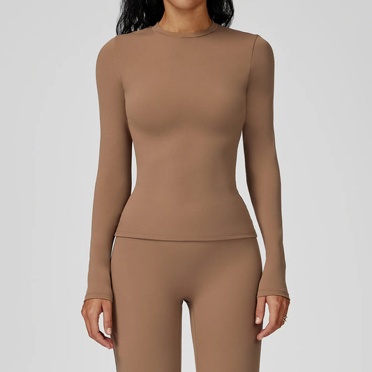 Yoga Shirts Women Long Sleeve Fitness Running Gym Clothes Workout Dry Fit Breathable Slim Fit High Elastic Sport Top Women's Top