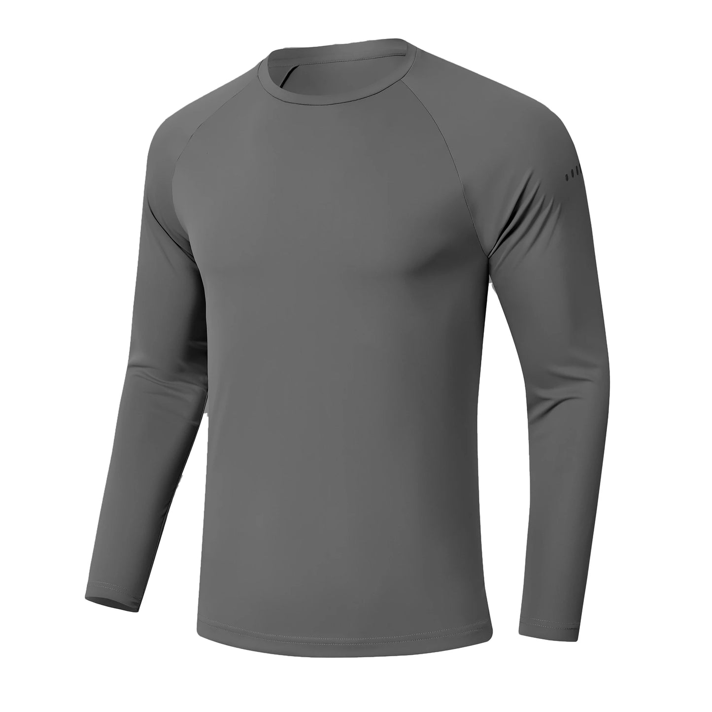 Men UPF 50+ Long Sleeve T-Shirt, Rash Guard Breathable Tops, Pullover Shirt for Sport Fishing Hiking Workout Outdoor Beach