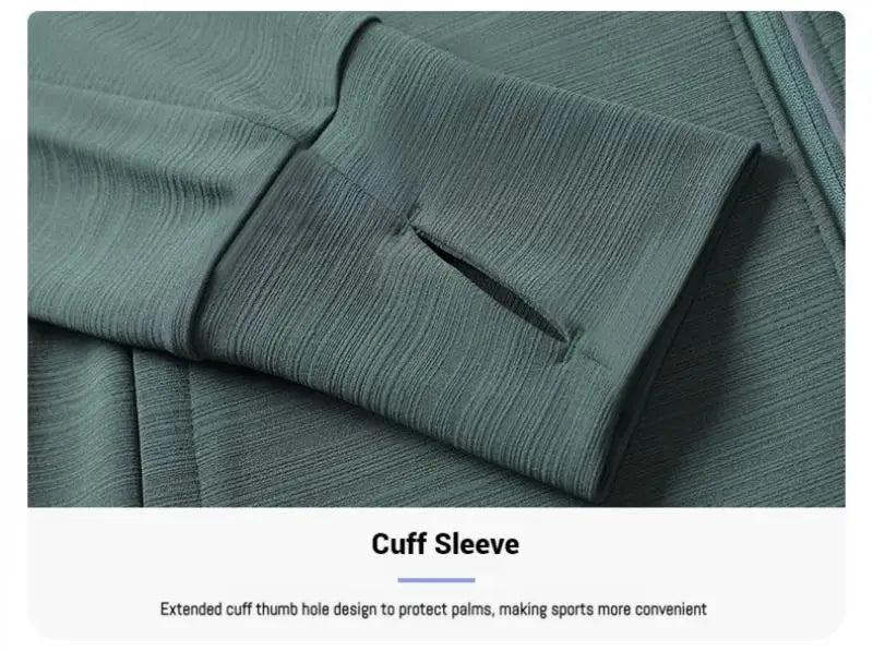 Mens Reflective Zip Stand Collar Running Jacket UPF50+ Sportwear for Jogging Gym Exercise Training Covered Thumbhole& Watch Cuff